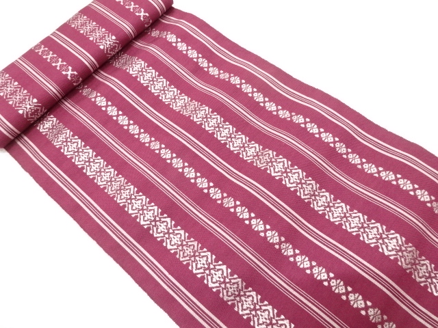 アンティーク　博多　八寸帯地反物